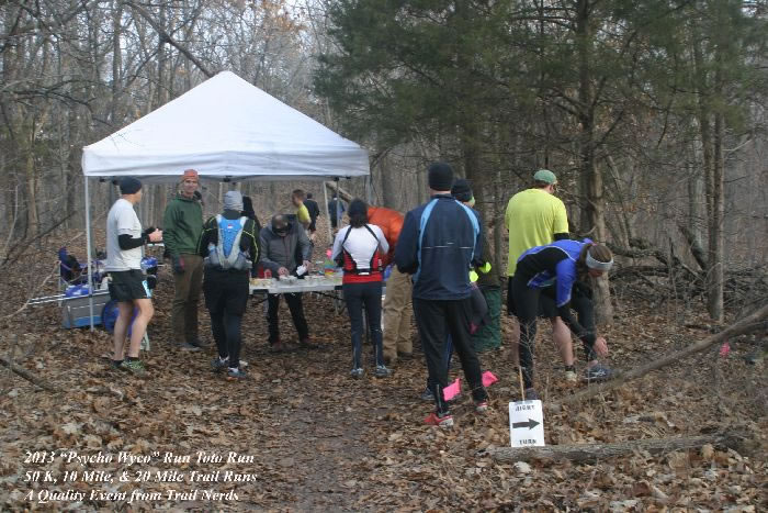 Moosejaw Aid Station.  The dude in the green hoodie filled my water bottle and gave me some bacon. 