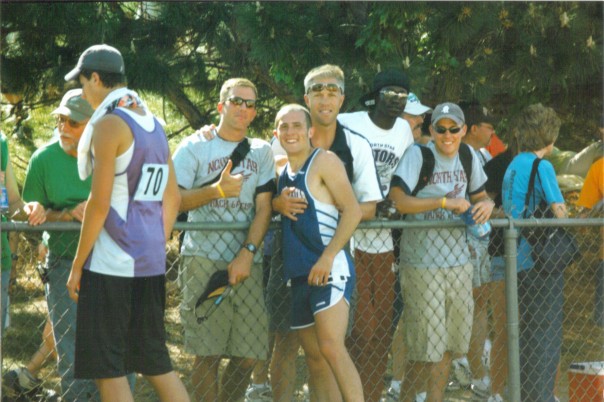 Eric Noel and Musiel. post 3200m at state track meet, many years ago