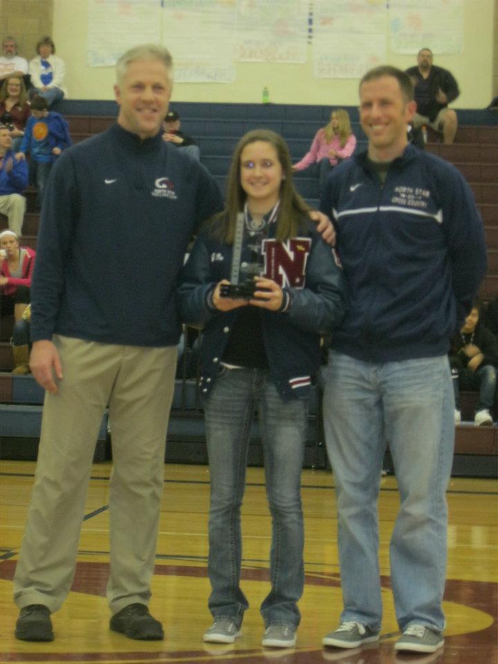 Musiel, Jeranly, and I. Jeralyn's Gatorade runner of the year presentation.